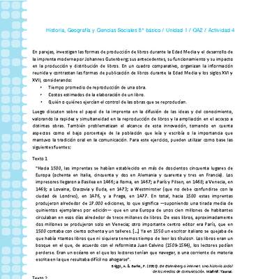 Historia 8° básico-Unidad 1-OA2-Actividad 4 Historia 8° básico-Unidad 1-OA2-Actividad 4