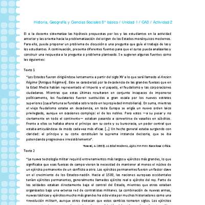 Historia 8° básico-Unidad 1-OA3-Actividad 2 Historia 8° básico-Unidad 1-OA3-Actividad 2