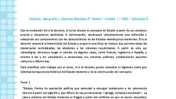 Historia 8° básico-Unidad 1-OA3-Actividad 3 Historia 8° básico-Unidad 1-OA3-Actividad 3
