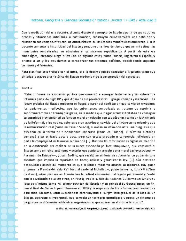 Historia 8° básico-Unidad 1-OA3-Actividad 3 Historia 8° básico-Unidad 1-OA3-Actividad 3