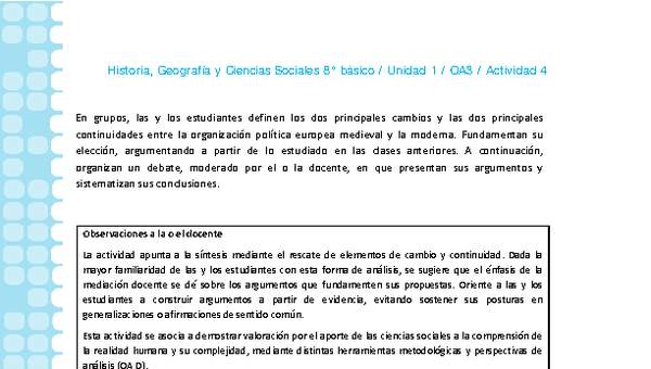 Historia 8° básico-Unidad 1-OA3-Actividad 4 Historia 8° básico-Unidad 1-OA3-Actividad 4