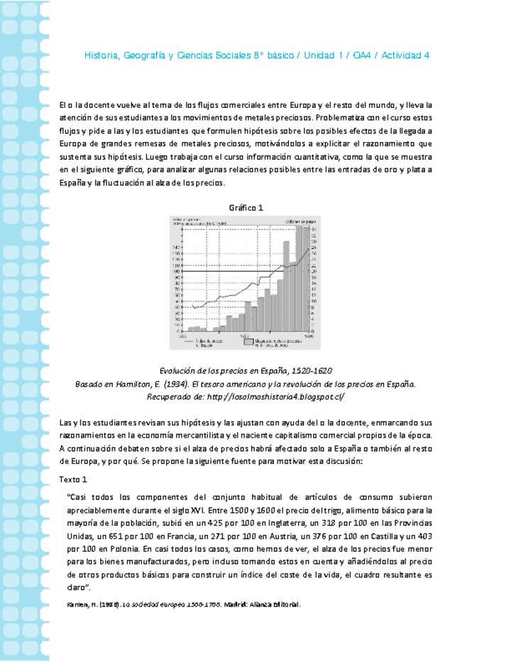 Historia 8° básico-Unidad 1-OA4-Actividad 4 Historia 8° básico-Unidad 1-OA4-Actividad 4