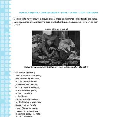 Historia 8° básico-Unidad 1-OA4-Actividad 5 Historia 8° básico-Unidad 1-OA4-Actividad 5