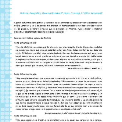 Historia 8° básico-Unidad 1-OA5-Actividad 2 Historia 8° básico-Unidad 1-OA5-Actividad 2