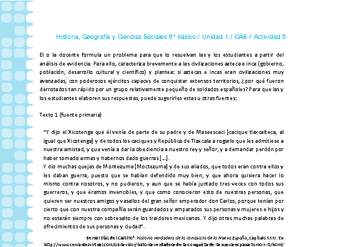 Historia 8° básico-Unidad 1-OA6-Actividad 3 Historia 8° básico-Unidad 1-OA6-Actividad 3