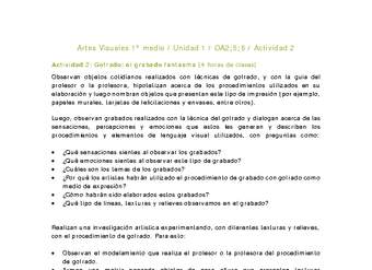 Artes Visuales 1 medio-Unidad 1-OA2;5;6-Actividad 2 Artes Visuales 1 medio-Unidad 1-OA2;5;6-Actividad 2