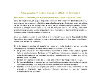 Artes Visuales 1 medio-Unidad 1-OA2;5;6-Actividad 5 Artes Visuales 1 medio-Unidad 1-OA2;5;6-Actividad 5