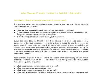 Artes Visuales 1 medio-Unidad 1-OA3;4;6-Actividad 3 Artes Visuales 1 medio-Unidad 1-OA3;4;6-Actividad 3