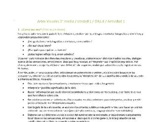 Artes Visuales 2 medio-Unidad 1-OA1;4-Actividad 1 Artes Visuales 2 medio-Unidad 1-OA1;4-Actividad 1