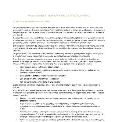 Artes Visuales 2 medio-Unidad 1-OA3-Actividad 2 Artes Visuales 2 medio-Unidad 1-OA3-Actividad 2