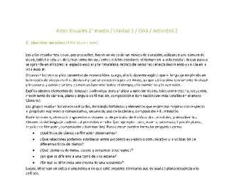 Artes Visuales 2 medio-Unidad 1-OA3-Actividad 2 Artes Visuales 2 medio-Unidad 1-OA3-Actividad 2