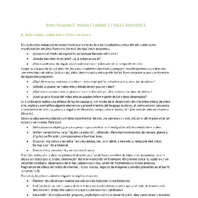 Artes Visuales 2 medio-Unidad 1-OA3-Actividad 3 Artes Visuales 2 medio-Unidad 1-OA3-Actividad 3