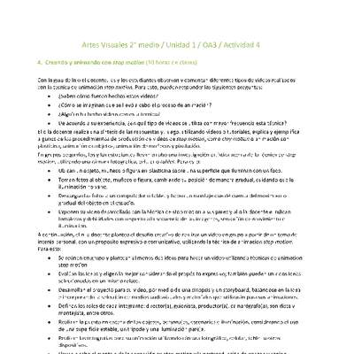 Artes Visuales 2 medio-Unidad 1-OA3-Actividad 4 Artes Visuales 2 medio-Unidad 1-OA3-Actividad 4