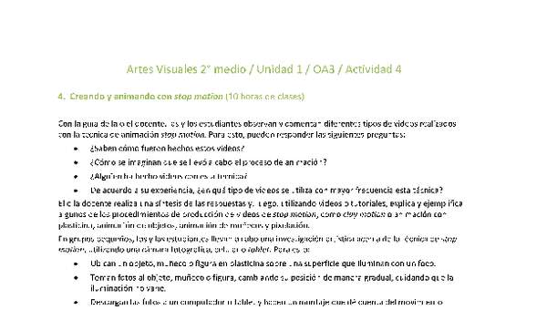 Artes Visuales 2 medio-Unidad 1-OA3-Actividad 4 Artes Visuales 2 medio-Unidad 1-OA3-Actividad 4