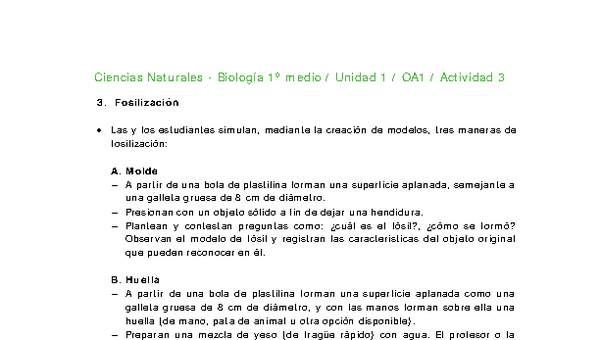 Ciencias Naturales 1 medio-Unidad 1-OA1-Actividad 3 Ciencias Naturales 1 medio-Unidad 1-OA1-Actividad 3
