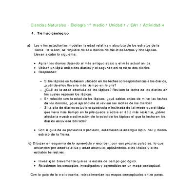 Ciencias Naturales 1 medio-Unidad 1-OA1-Actividad 4 Ciencias Naturales 1 medio-Unidad 1-OA1-Actividad 4