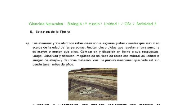 Ciencias Naturales 1 medio-Unidad 1-OA1-Actividad 5 Ciencias Naturales 1 medio-Unidad 1-OA1-Actividad 5