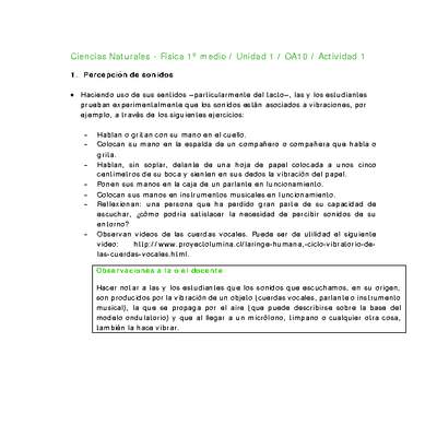 Ciencias Naturales 1 medio-Unidad 1-OA10-Actividad 1 Ciencias Naturales 1 medio-Unidad 1-OA10-Actividad 1