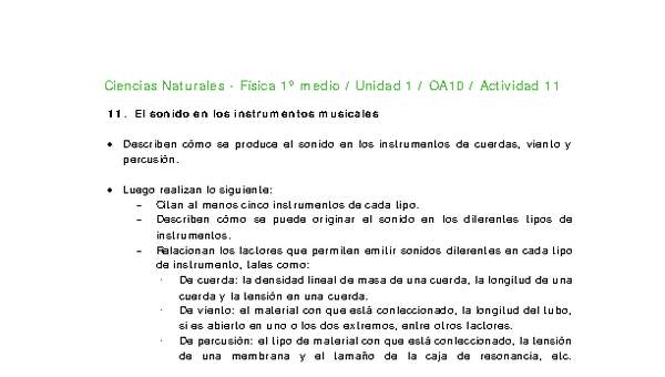 Ciencias Naturales 1 medio-Unidad 1-OA10-Actividad 11