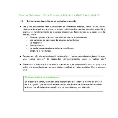 Ciencias Naturales 1 medio-Unidad 1-OA10-Actividad 13 Ciencias Naturales 1 medio-Unidad 1-OA10-Actividad 13