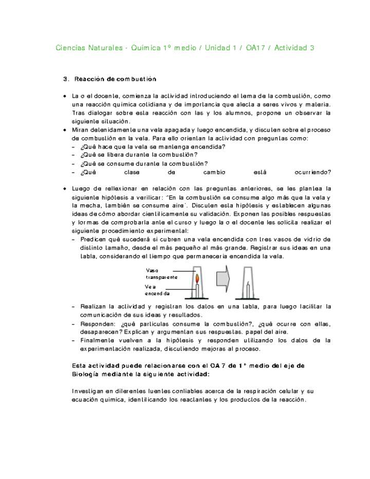 Ciencias Naturales 1 medio-Unidad 1-OA17-Actividad 3 Ciencias Naturales 1 medio-Unidad 1-OA17-Actividad 3