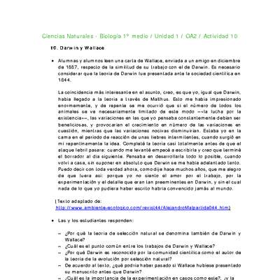 Ciencias Naturales 1 medio-Unidad 1-OA2-Actividad 10 Ciencias Naturales 1 medio-Unidad 1-OA2-Actividad 10