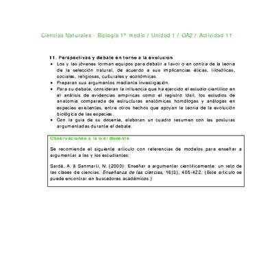 Ciencias Naturales 1 medio-Unidad 1-OA2-Actividad 11 Ciencias Naturales 1 medio-Unidad 1-OA2-Actividad 11