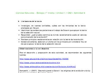 Ciencias Naturales 1 medio-Unidad 1-OA2-Actividad 9 Ciencias Naturales 1 medio-Unidad 1-OA2-Actividad 9