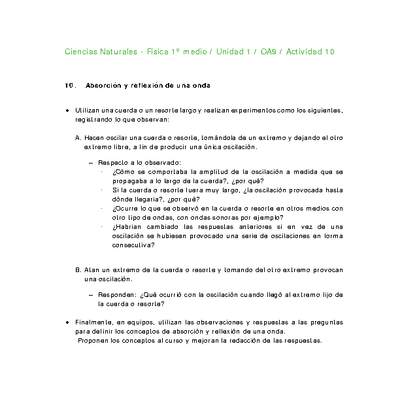Ciencias Naturales 1 medio-Unidad 1-OA9-Actividad 10 Ciencias Naturales 1 medio-Unidad 1-OA9-Actividad 10