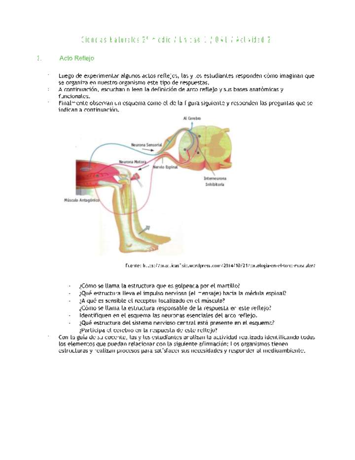 Ciencias Naturales 2 medio-Unidad 1-OA1-Actividad 2 Ciencias Naturales 2 medio-Unidad 1-OA1-Actividad 2