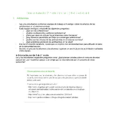 Ciencias Naturales 2 medio-Unidad 1-OA1-Actividad 8 Ciencias Naturales 2 medio-Unidad 1-OA1-Actividad 8