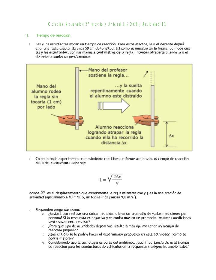 Ciencias Naturales 2 medio-Unidad 1-OA9-Actividad 11 Ciencias Naturales 2 medio-Unidad 1-OA9-Actividad 11