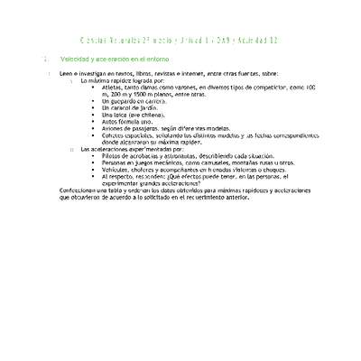 Ciencias Naturales 2 medio-Unidad 1-OA9-Actividad 12 Ciencias Naturales 2 medio-Unidad 1-OA9-Actividad 12