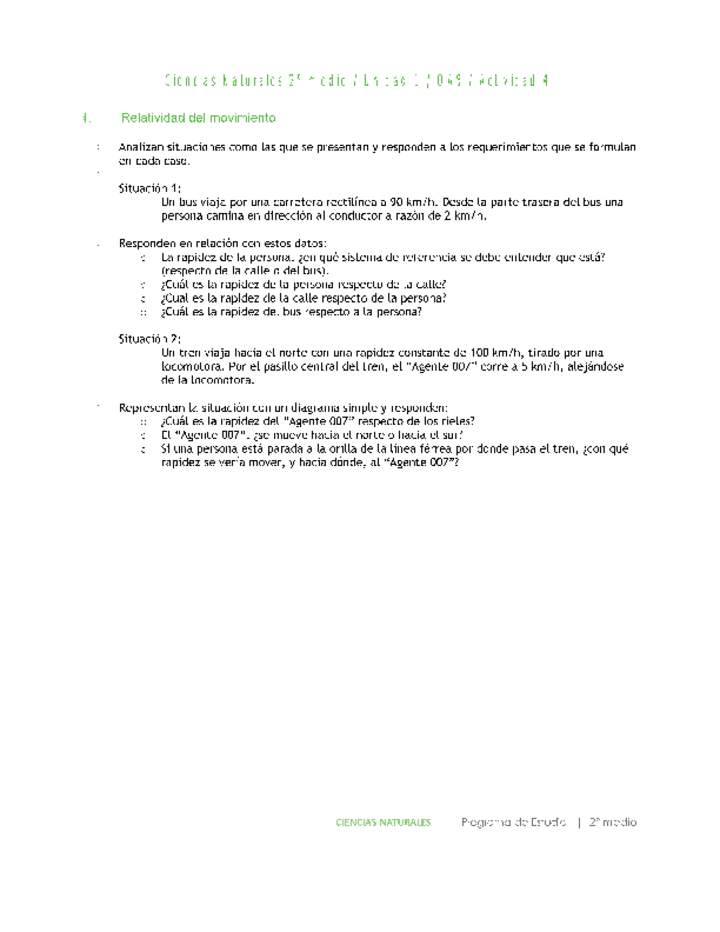 Ciencias Naturales 2 medio-Unidad 1-OA9-Actividad 4 Ciencias Naturales 2 medio-Unidad 1-OA9-Actividad 4