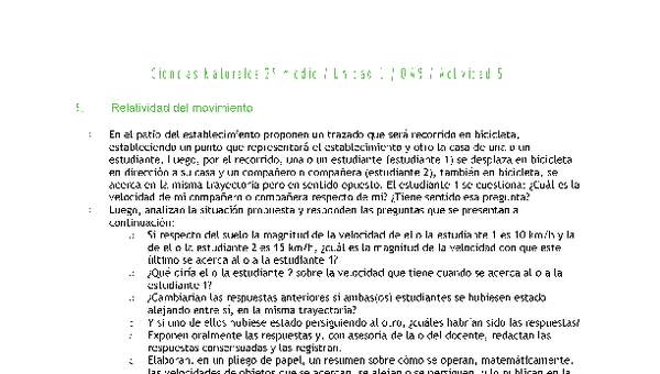 Ciencias Naturales 2 medio-Unidad 1-OA9-Actividad 5 Ciencias Naturales 2 medio-Unidad 1-OA9-Actividad 5