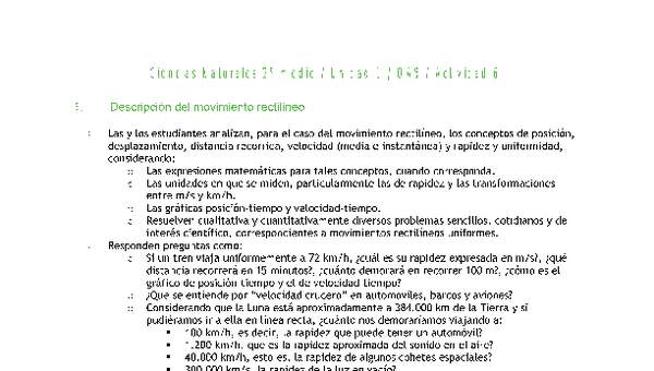 Ciencias Naturales 2 medio-Unidad 1-OA9-Actividad 6 Ciencias Naturales 2 medio-Unidad 1-OA9-Actividad 6