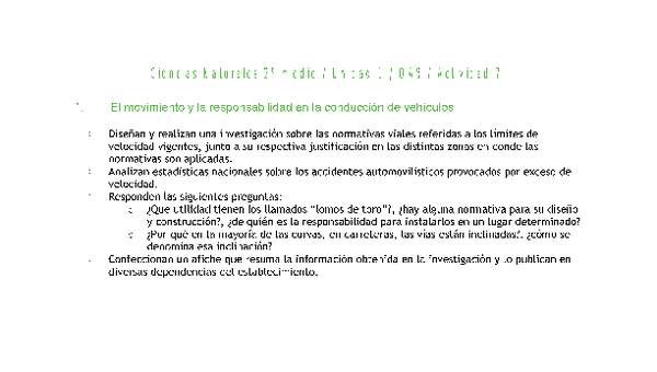 Ciencias Naturales 2 medio-Unidad 1-OA9-Actividad 7 Ciencias Naturales 2 medio-Unidad 1-OA9-Actividad 7