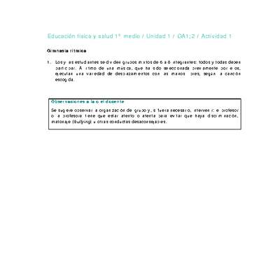 Educación Física 1 medio-Unidad 1-OA1;2-Actividad 1 Educación Física 1 medio-Unidad 1-OA1;2-Actividad 1