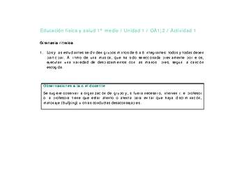Educación Física 1 medio-Unidad 1-OA1;2-Actividad 1 Educación Física 1 medio-Unidad 1-OA1;2-Actividad 1