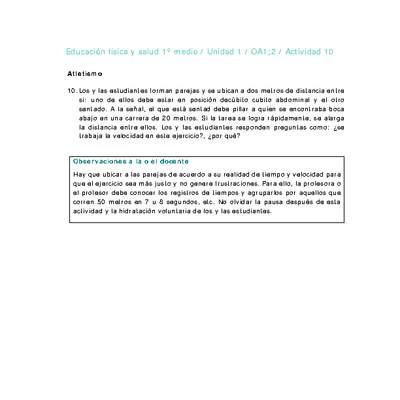 Educación Física 1 medio-Unidad 1-OA1;2-Actividad 10 Educación Física 1 medio-Unidad 1-OA1;2-Actividad 10