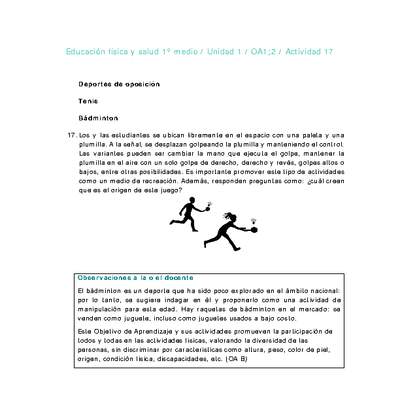 Educación Física 1 medio-Unidad 1-OA1;2-Actividad 17 Educación Física 1 medio-Unidad 1-OA1;2-Actividad 17