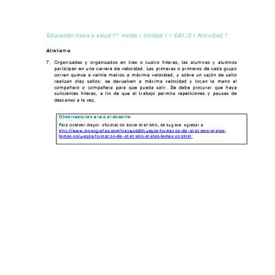 Educación Física 1 medio-Unidad 1-OA1;2-Actividad 7