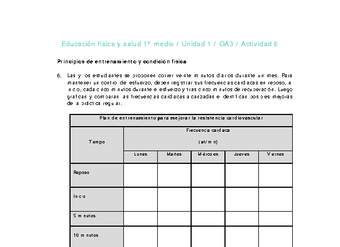Educación Física 1 medio-Unidad 1-OA3-Actividad 6 Educación Física 1 medio-Unidad 1-OA3-Actividad 6