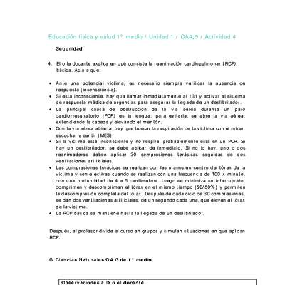 Educación Física 1 medio-Unidad 1-OA4;5-Actividad 4