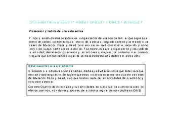 Educación Física 1 medio-Unidad 1-OA4;5-Actividad 7 Educación Física 1 medio-Unidad 1-OA4;5-Actividad 7