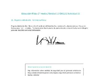 Educación Física 2 medio-Unidad 1-OA1;2-Actividad 11 Educación Física 2 medio-Unidad 1-OA1;2-Actividad 11