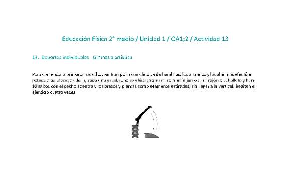 Educación Física 2 medio-Unidad 1-OA1;2-Actividad 13 Educación Física 2 medio-Unidad 1-OA1;2-Actividad 13