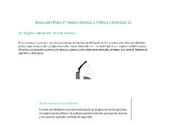 Educación Física 2 medio-Unidad 1-OA1;2-Actividad 13 Educación Física 2 medio-Unidad 1-OA1;2-Actividad 13