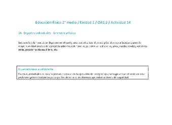 Educación Física 2 medio-Unidad 1-OA1;2-Actividad 14 Educación Física 2 medio-Unidad 1-OA1;2-Actividad 14