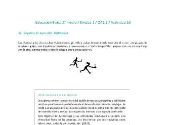 Educación Física 2 medio-Unidad 1-OA1;2-Actividad 19 Educación Física 2 medio-Unidad 1-OA1;2-Actividad 19